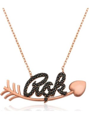 KENPAZAR Gumush Gümüş Kalbe Giden Aşk Kolye