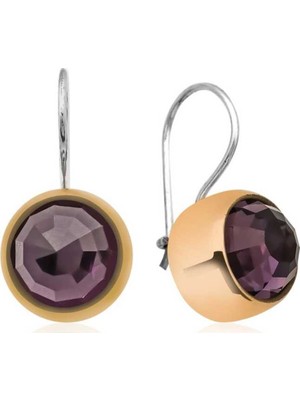 Gumush Gümüş Otantik Ametist Küpe