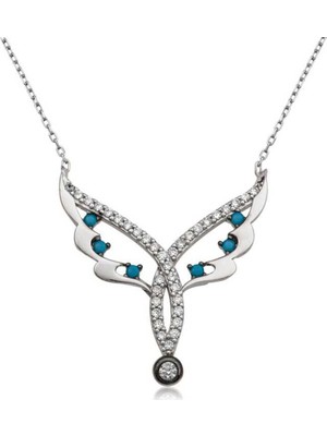 KENPAZAR Gumush Gümüş Peri Kanadı Kolye