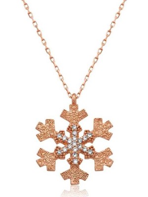 KENPAZAR Gumush Gümüş Kar Tanesi Kolye