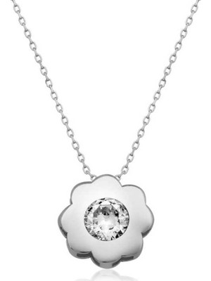 Gumush Gümüş Çiçek Kolye