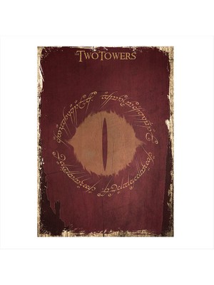 Cakasepetim Ahşap Tablo Yüzüklerin Efendisi iki kule