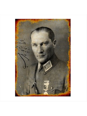 Cakasepetim Ahşap Tablo  Atatürk Başkomutan