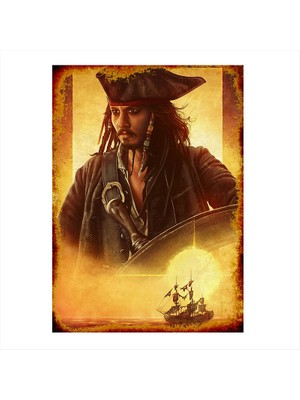 Cakasepetim Ahşap Tablo Jack Sparrow Gemisi