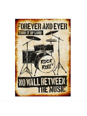 Cakasepetim Ahşap Tablo Davul Ve Müzik Konseri Afişi