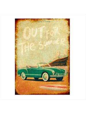 Cakasepetim Ahşap Tablo Yaz Tatil Reklamı