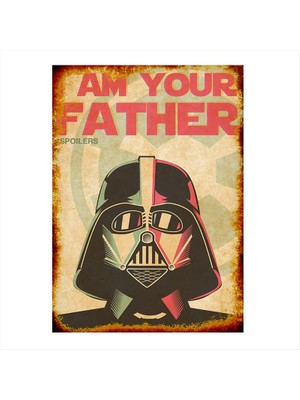 Cakasepetim Ahşap Tablo Star Wars Babanmıyım