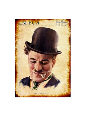 Cakasepetim Ahşap Tablo Charlie Chaplin