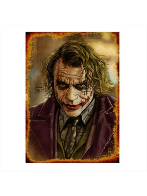 Cakasepetim Ahşap Tablo retro Joker çizim
