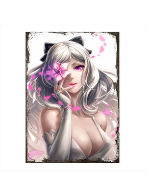 Cakasepetim Ahşap Tablo Anime kadın