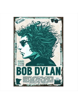 Cakasepetim Ahşap Tablo Bob Dylan