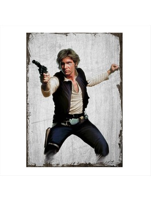Cakasepetim Ahşap Tablo Star Wars Han Solo 3