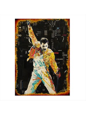 Cakasepetim Ahşap Tablo Freddie Mercury