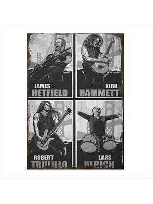 Cakasepetim Ahşap Tablo Metallica posteri
