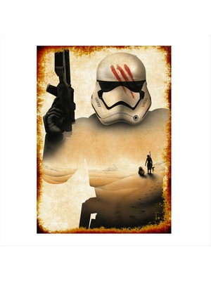 Cakasepetim Ahşap Tablo Star Wars posteri