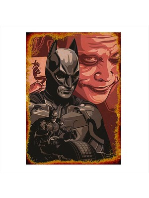 Cakasepetim Ahşap Tablo Batman ve Joker