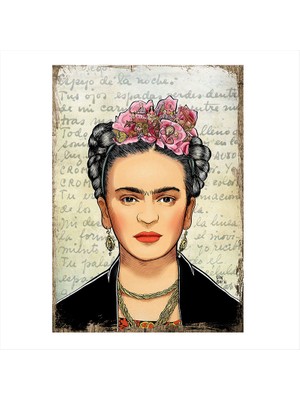 Cakasepetim Ahşap Tablo Frida kahlo