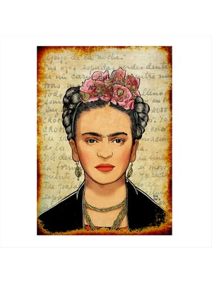 Cakasepetim Ahşap Tablo Frida kahlo