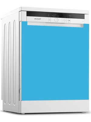 Tilki Dünyası Bulaşık Makinesi Kapak Kaplama Sticker 537 Bebe Mavisi