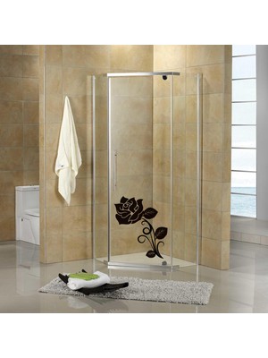 Tilki Dünyası Floral Gül Duşakabin ve Banyo Sticker