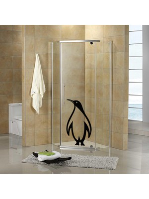 Tilki Dünyası Penguen Duşakabin ve Banyo Sticker