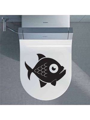 Tilki Dünyası Piranha Klozet Kapağı ve Banyo Sticker