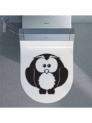 Tilki Dünyası Sevimli Baykuş Klozet Kapağı ve Banyo Sticker