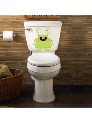 Tilki Dünyası Green Monster Klozet Kapağı ve Banyo Sticker