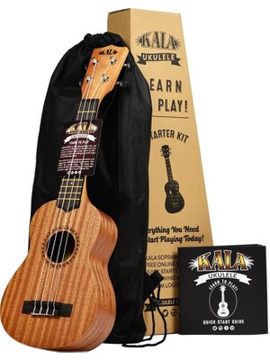 Kala Learn To Play Ukulele Başlangıç Seti Soprano Ukulele ve Çanta ile Yeni Başlayanlar İçin
