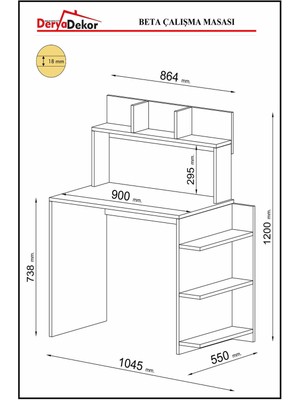 Derya Dekor Beta Çalışma Masası