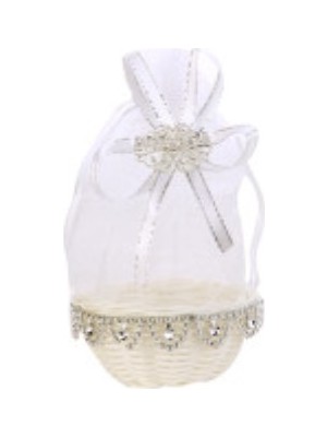 Miray Süs Kese Hasır Sepetli Gümüş 1 Adet
