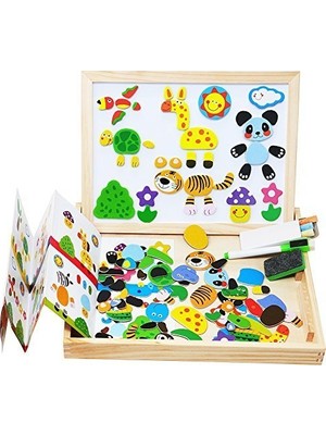 Piramigo Okul Öncesi Mıknatıslı Yazı Çizim Tahtası Ayıcıklı Forest Animals Magnetic Puzzle