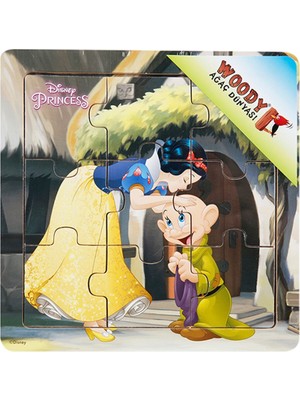 Woody Disney Princess 9 Parça Ahşap Oyuncak Yapboz Pamuk Prenses