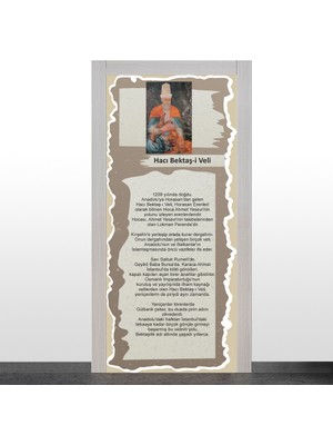 Okularenkkat Türk Büyükleri-Hacı Bektaş-i Veli Kapı Giydirme