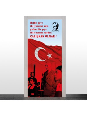 Okularenkkat Atatürk ve Bayrak Kapı Giydirme