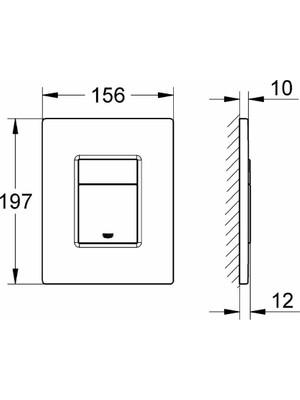 Grohe Tectron Skate Fotoselli Ankastre Pisuar Valfi Kumanda Paneli Elektrikli - 37321SD1