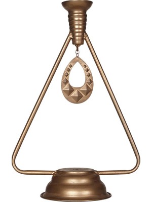 Vitale Rusty Gold Çan Modeli Mumluk Büyük Boy