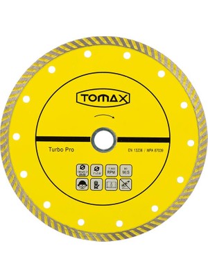 Tomax Turbo Elmas Mermer Kesici 180 Tomax Sarı