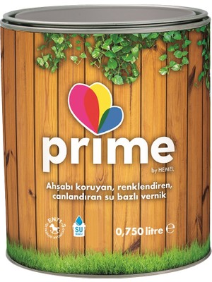 Hemel Prime Su Bazlı Koruyucu Vernik 0,75 Lt  Bal Rengi