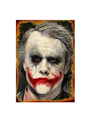Cakasepetim Ahşap Tablo Kırmızı Rujlu Joker