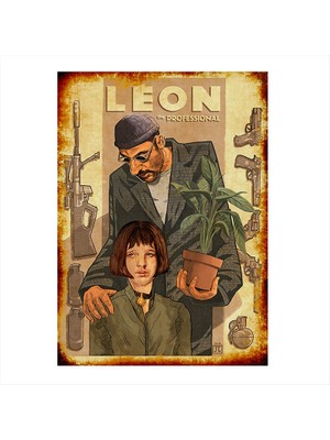 Cakasepetim Ahşap Tablo Leon Film Afişi