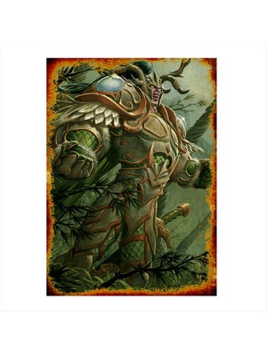 Tablomega Ahşap Tablo Night Elf Druid