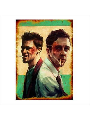 Cakasepetim Ahşap Tablo Fight Club Dövüş Kulübü