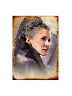 Cakasepetim Ahşap Tablo Star Wars Leia