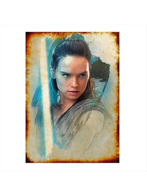 Cakasepetim Ahşap Tablo Star Wars Rey Last