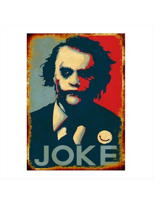 Cakasepetim Ahşap Tablo Joker Posteri