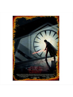 Cakasepetim Ahşap Tablo Star Wars Son Jedi