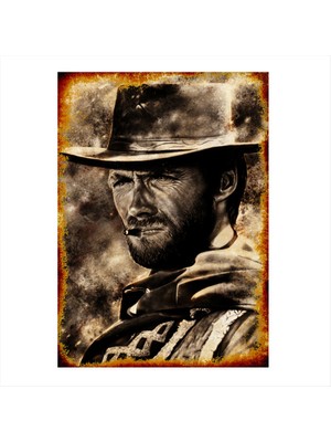 Tablomega Ahşap Tablo Clint Eastwood