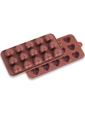 Mas Mutfak Silikon Küçük Kalp Çikolata Kalıbı 15li