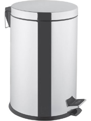 VitrA Arkitekta A44017 Yavaş Kapanır Kapaklı Çöp Kovası Krom (20 Litre)